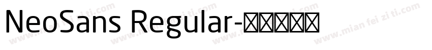 NeoSans Regular字体转换
